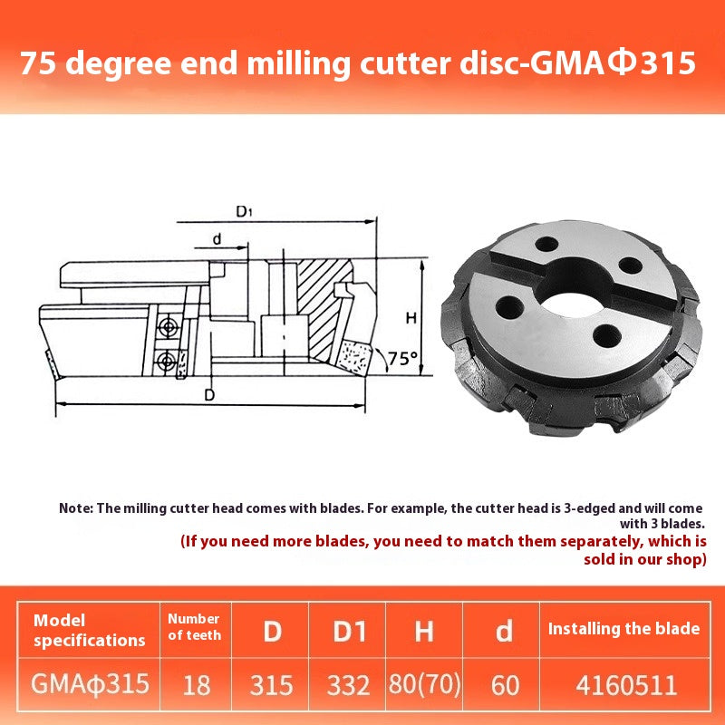 6024 75 Degree Milling Cutter Block Face Heavy Duty Boring Machine Milling Machine Roughing 80 100 Indexable Cutter Pad Type Cutter Block GMA63 Shandong Denso Pricision Tools Co.,Ltd.